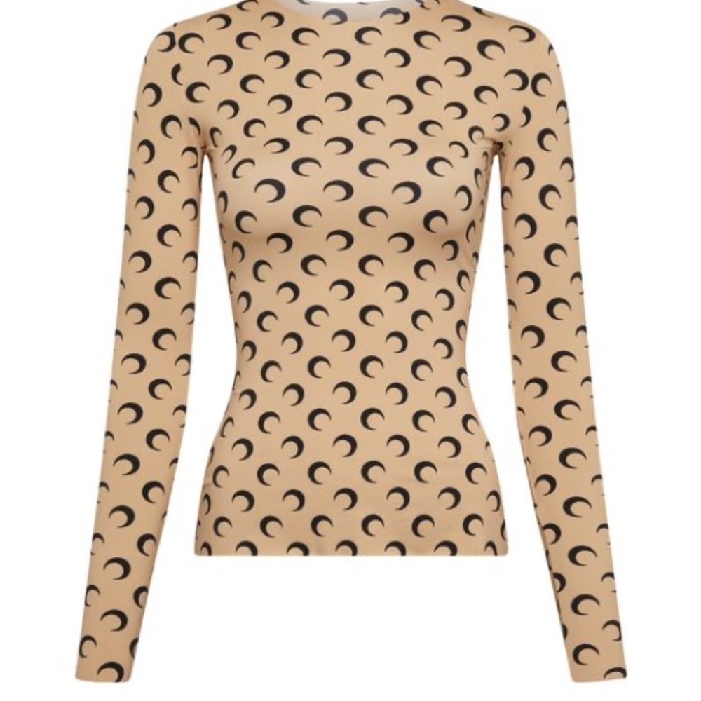 Marine Serre Tan and Black Women's Top